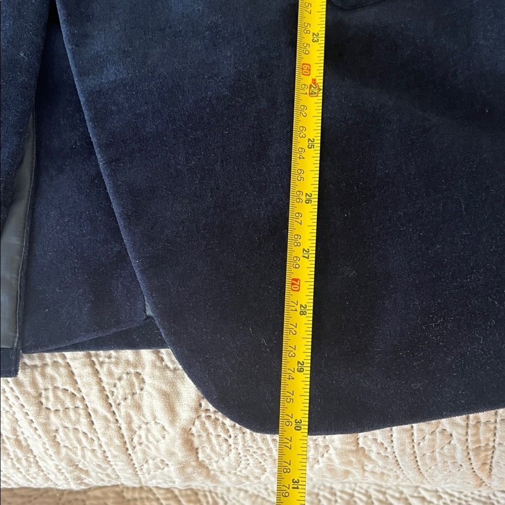 Merona Men’s Velvet Blazer – Navy Blue, Size 42R - Picture 7 of 8